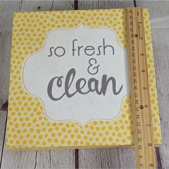 So Fresh & Clean 8x8 Bathroom Canvas Wall Art - Picture 6 of 7